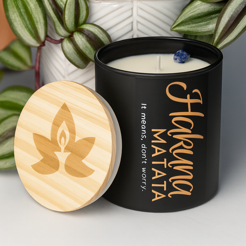 Hakuna Matata.  It means, don't worry.  Vanilla & Patchouli